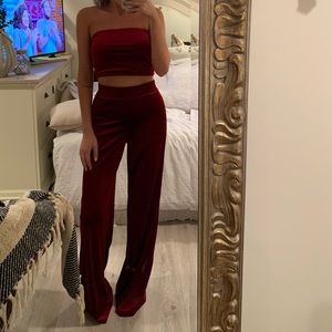 Red Velvet Two Piece Set